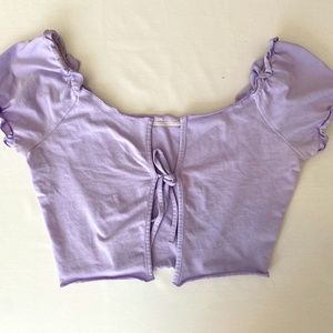 SHIEN CROP TOP RUFFLED STYLE SHOULDERS